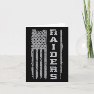 Raiders Name Usa Flag Gift Men Women Boy Girl Card