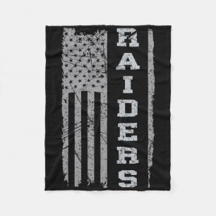 Raiders Name Usa Flag Gift Men Women Boy Girl Fleece Blanket