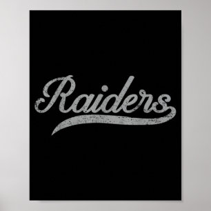 Raiders Name Usa Flag Gift Men Women Boy Girl Poster