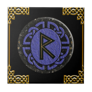 "raidho" elder futhark tile