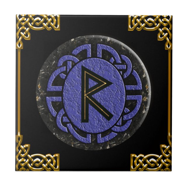 "raidho" elder futhark tile (Front)