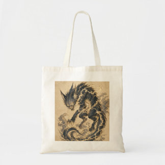 Raiju Gold Tail Japanese Yokai Art Tote Bag