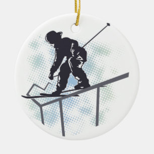 Rail Grinder Ceramic Ornament