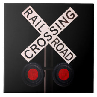 Rail Road Crossing Ceramic Tile