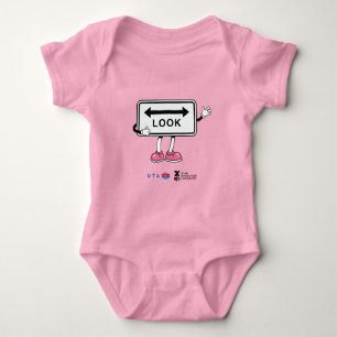 Rail Safety Week Look Both Ways Baby Bodysuit