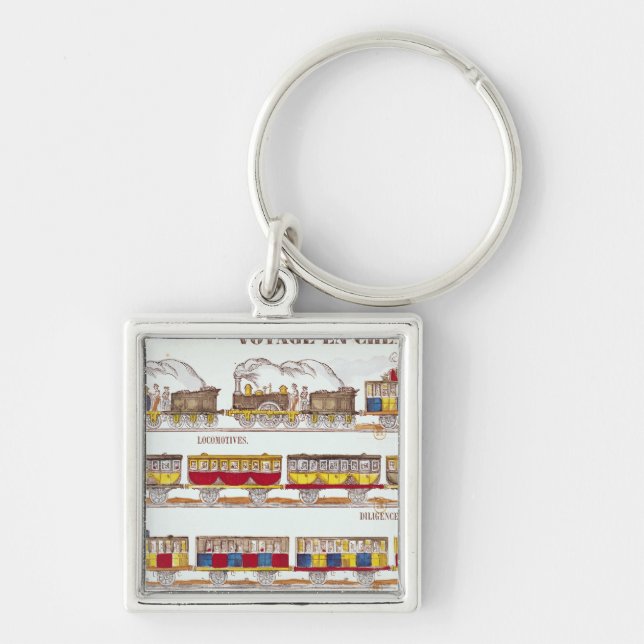 Rail Travel in 1845 Key Ring (Front)