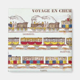 Rail Travel in 1845 Magnet