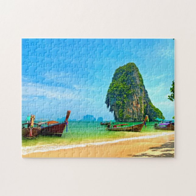 Railay Beach at Krabi, Thailand Jigsaw Puzzle (Horizontal)