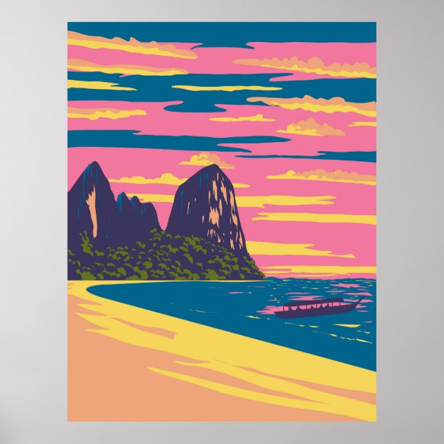 Railay Beach in Thailand Poster (Front)