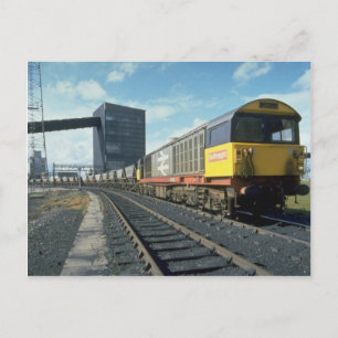 Railfreight coal train at U.K. power station, U.K. Postcard