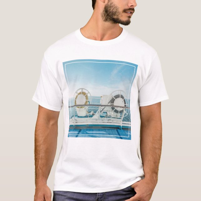 Railing Of A Cruise Ship T-Shirt (Front)