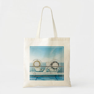 Railing Of A Cruise Ship Tote Bag