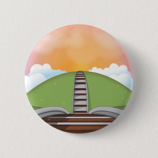 Railroad 6 Cm Round Badge (Front)