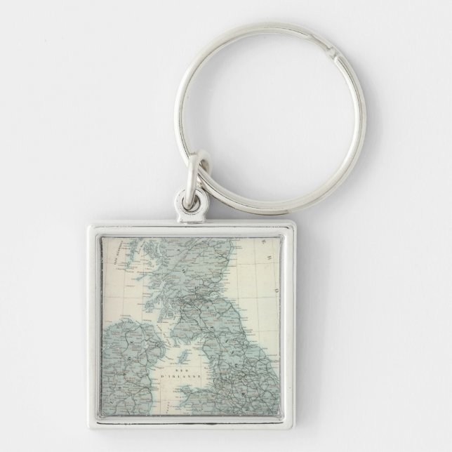 Railroad and Canals of British Isles Key Ring (Front)