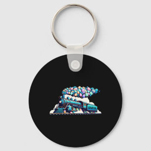 Railroad Bunny Train Easter Egg Kids Toddler Boys Key Ring