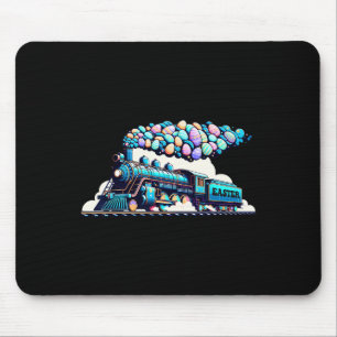 Railroad Bunny Train Easter Egg Kids Toddler Boys Mouse Pad
