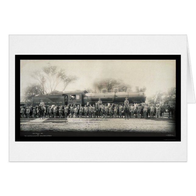 Railroad & Cavalry Photo 1907 (Front Horizontal)