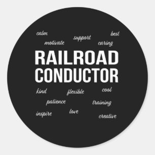 Railroad Conductor Appreciation Classic Round Sticker