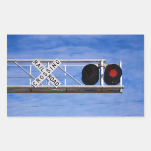 Railroad Crossing Cantilever Rectangular Sticker