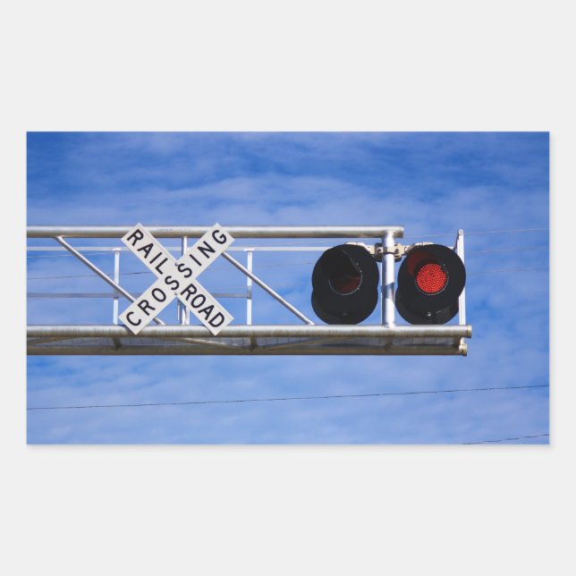 Railroad Crossing Cantilever Rectangular Sticker (Front)