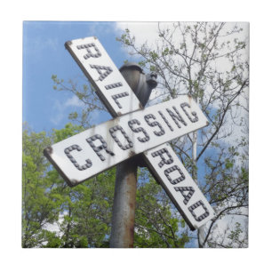 Railroad Crossing Ceramic Tile