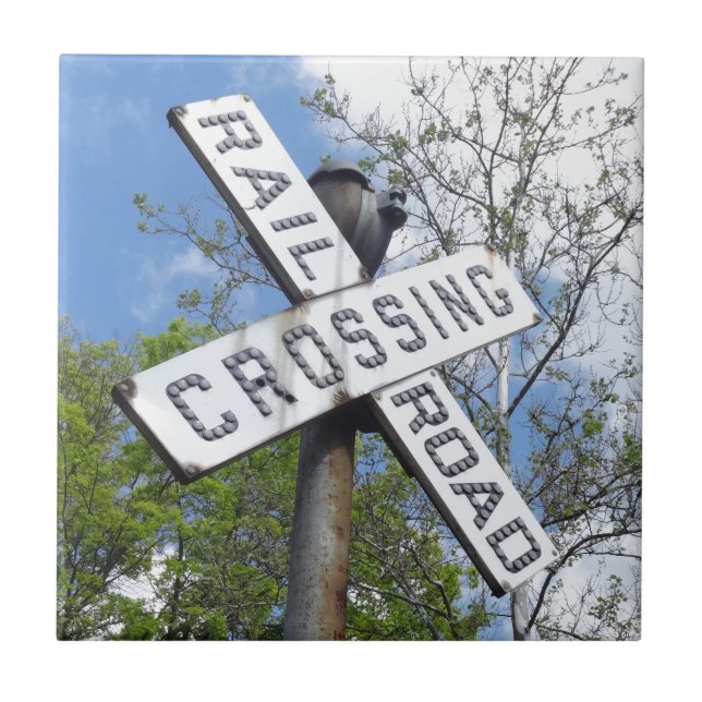 Railroad Crossing Ceramic Tile (Front)