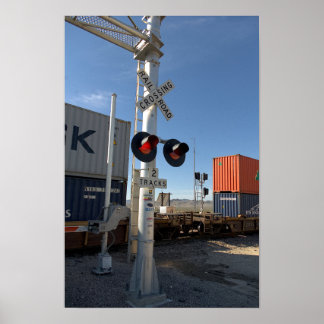 Railroad Crossing - Eastern California Poster