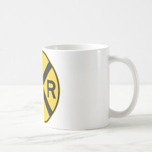Railroad Crossing Highway Sign Coffee Mug