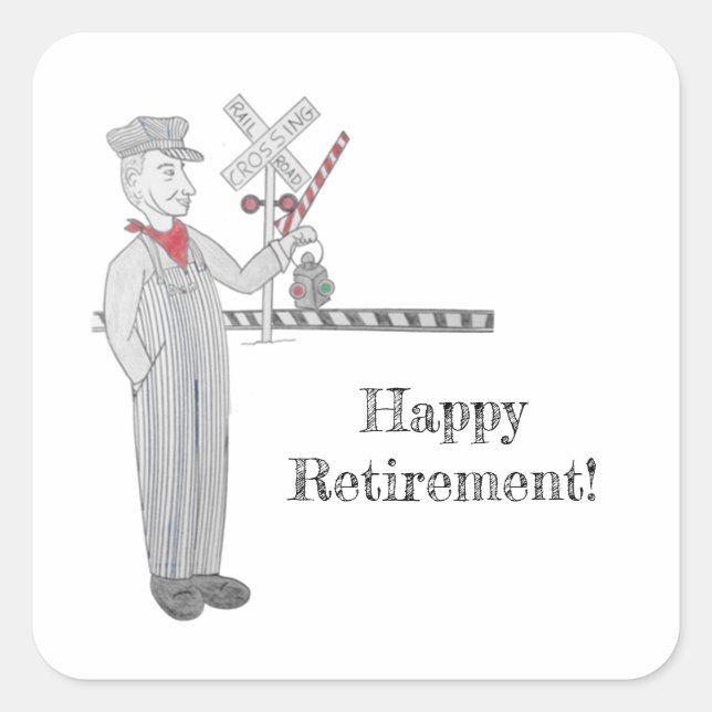 Railroad Crossing Retirement Stickers (Front)