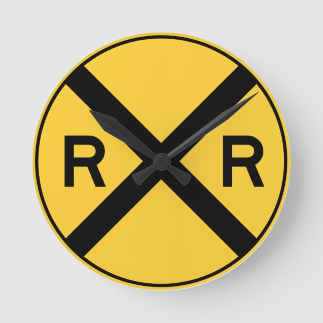 Railroad Crossing Round Clock (Front)