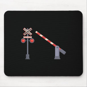 Railroad Crossing Rrier Sign Halloween Costume Diy Mouse Pad