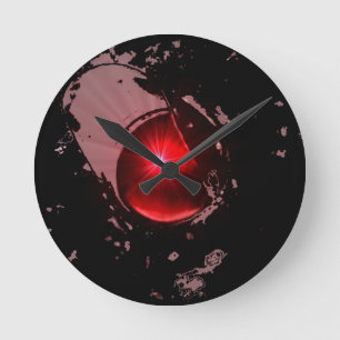 Railroad Crossing Signal Light Wall Clock