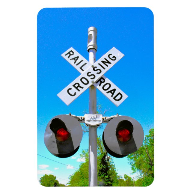 Railroad Crossing With Electronic Bell Magnet (Vertical)