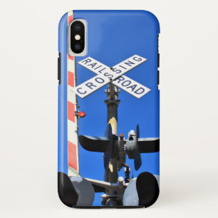 Railroad Crossing With Gate in Colour iPhone X Case