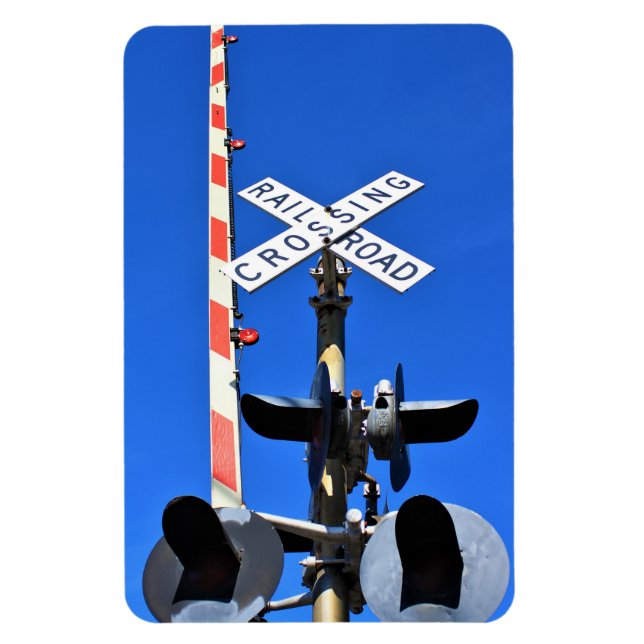 Railroad Crossing With Gate Magnet (Vertical)