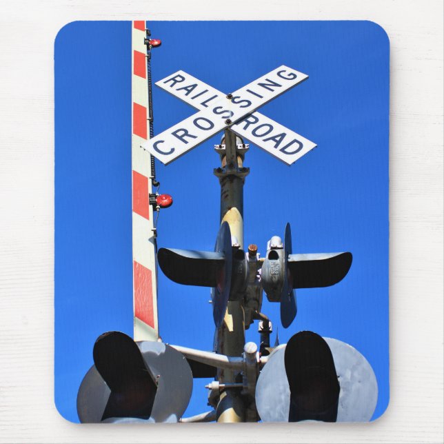 Railroad Crossing With Gate Mouse Pad (Front)