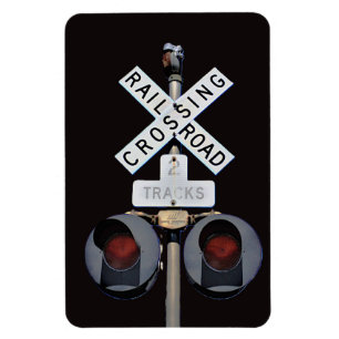 Railroad Crossing With Mechanical Bell Magnet