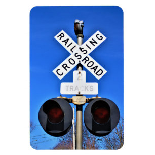 Railroad Crossing With Mechanical Bell Magnet