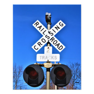 Railroad Crossing With Mechanical Bell Photo Print