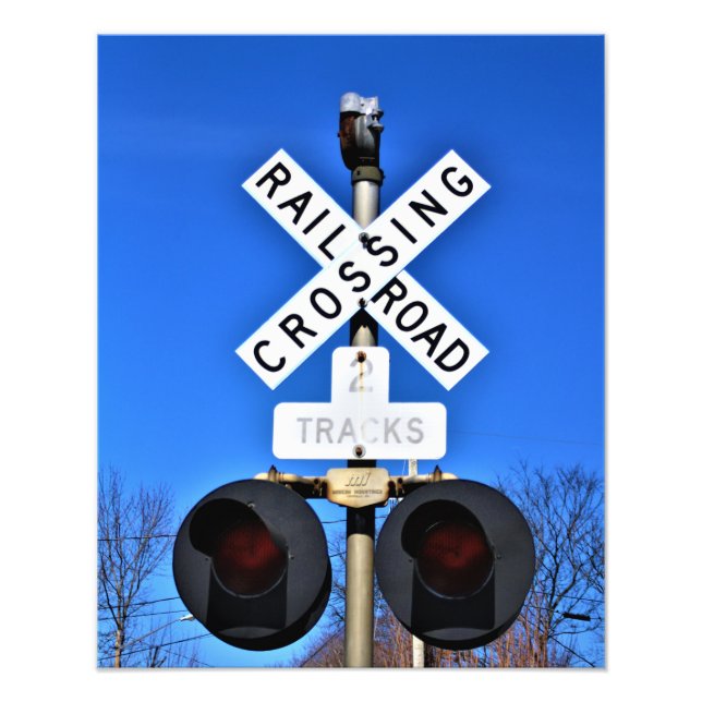 Railroad Crossing With Mechanical Bell Photo Print (Front)
