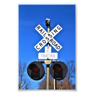 Railroad Crossing With Mechanical Bell Photo Print