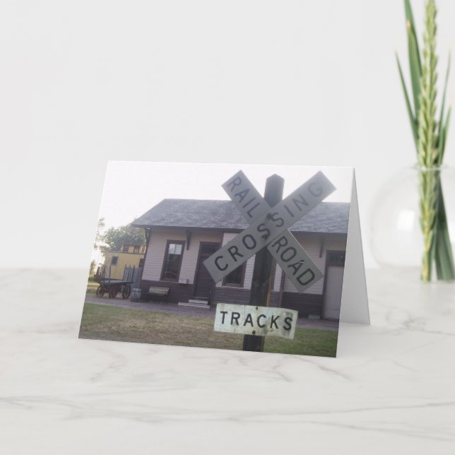 “Railroad Depot” Get Well Card (Front)