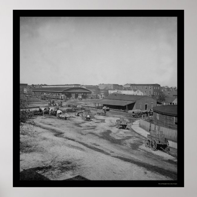 Railroad Depot in Atlanta, GA 1864 Poster (Front)