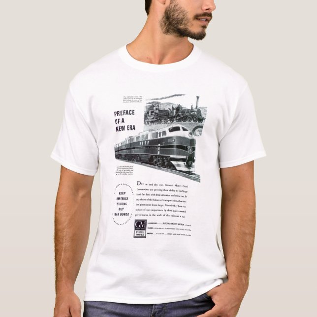 Railroad Diesel 1948 Electro Motive T-Shirt (Front)