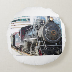 Railroad Locomotive design Round Cushion