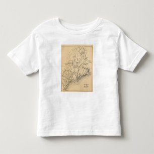 Railroad map of Maine Toddler T-Shirt