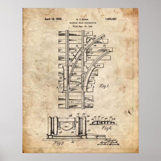 Railroad Patent Poster (Front)