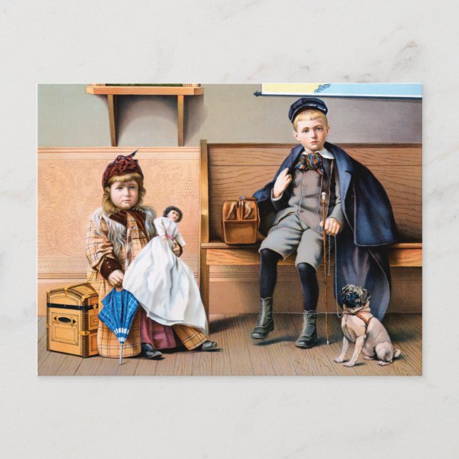 RAILROAD POSTER, 1898 POSTCARD (Front)