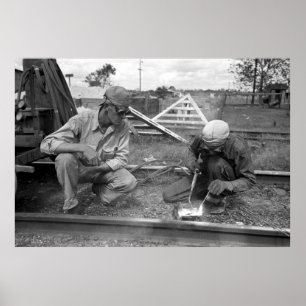 Railroad Rehab, 1930s Poster