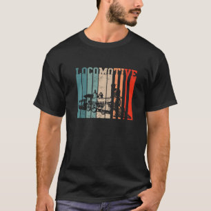 Railroad Retro Vintage Old Steam Train Locomotive T-Shirt